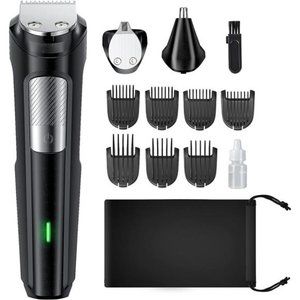 Beard Trimmer Hair Clipper for Men,AllinOne Men’s Grooming Kit with Nose Trimmer